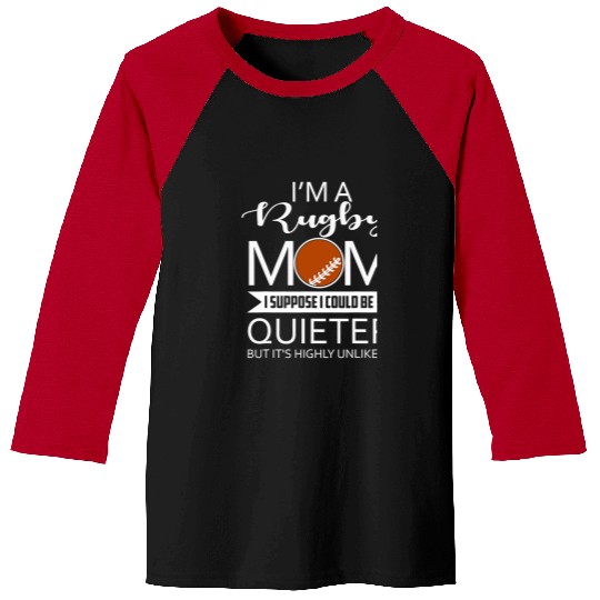 Sport Rugby FAMILY 365 Im A Rugby Mom Funny Sayings Rugby Mom Baseball Tees