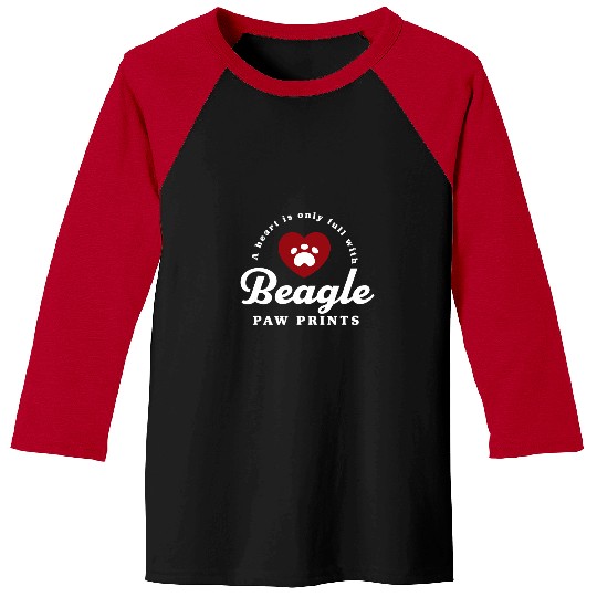 Beagle Pet Paw Prints Baseball Tees