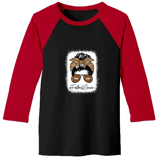 Sport American Football Bleached Football Cousin Life With Leopard Messy Bun Player Baseball Tees