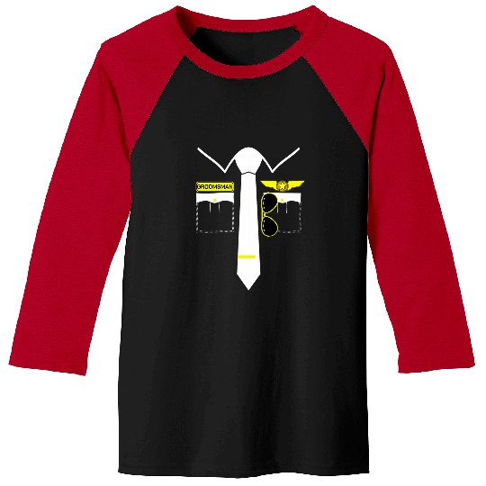 Pilot Dress Groomsmen I Funny Stag Night Bachelor Party Baseball Tees
