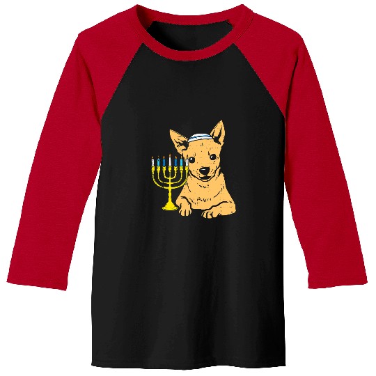 Chihuahua Pet Jewish Chihuahua Chiwawa Dog Hanukkah Pajamas Chanukah PJs 74 Baseball Tees