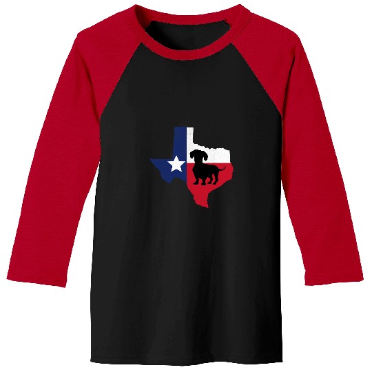 Dachshund Pet Texas Gift Texan State Baseball Tees