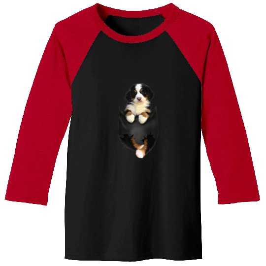Bernese Mountain Pet in pocket dog lover dog in pocket designs Baseball Tees