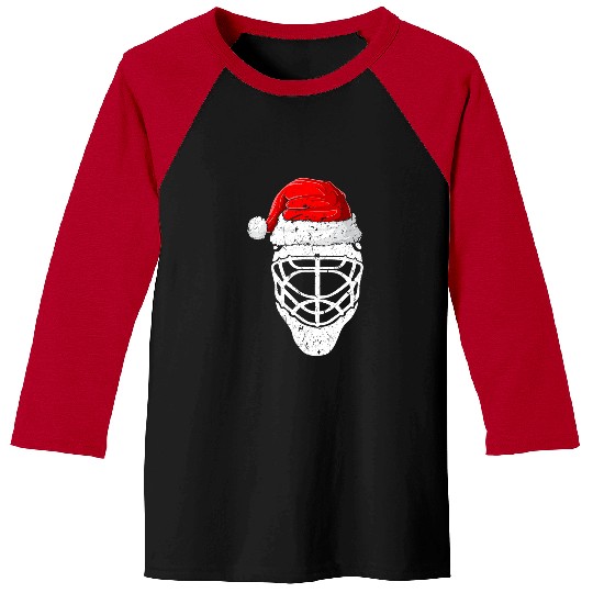 Sport Hockey xmass Santa Hat Christmas Ice Baseball Tees