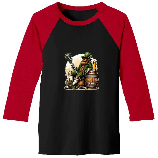 Sport Lacrosse Irish Lacrosse Player Lover Fan Saint Patricks Day Baseball Tees