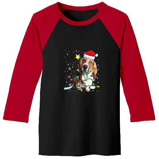 Basset Hound Pet 1st Christmas Tree Ornament Basset Hound With Lights Baseball Tees