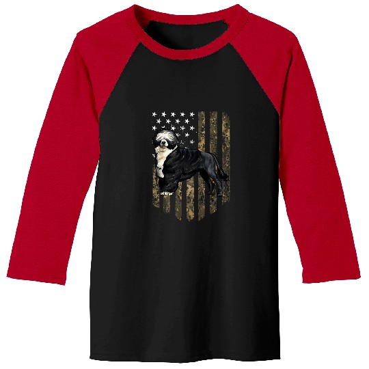 Portuguese Pet Camo American Flag Portuguese Water Dog 4th Of July USA Baseball Tees