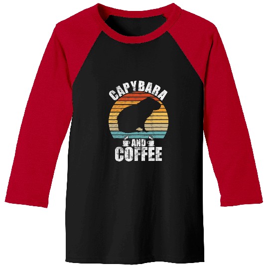 capybaras Mammal capybaras and Coffee Rodent Animal Baseball Tees