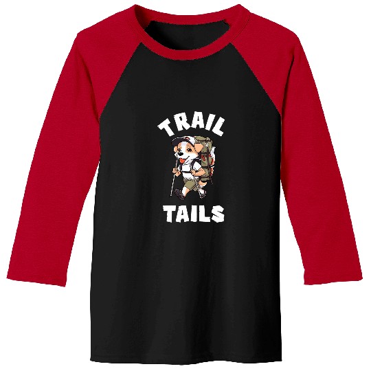 Jack Russell Pet Trail Tails Funny Dog Hiking 3 Baseball Tees