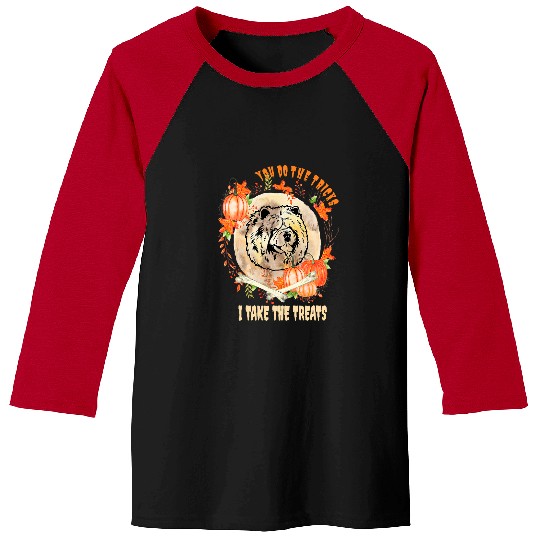 Chow Chow Pet Owner Halloween Pumpkin Humor Funny 576 Baseball Tees