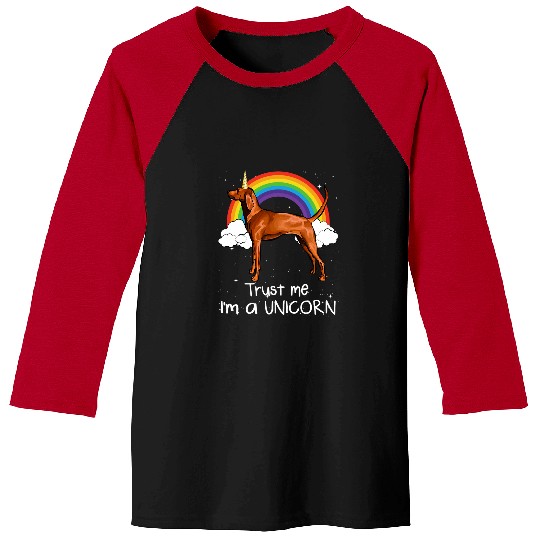 Coonhound Pet Rainbow Redbone Coonhound Trust Me Im A Unicorn Baseball Tees