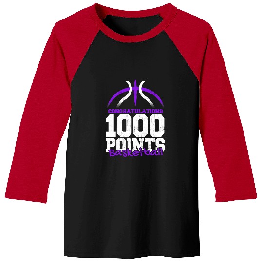 Sport Basketball 1000 Points Basketball Scorer High School Basketball Player 3 Baseball Tees