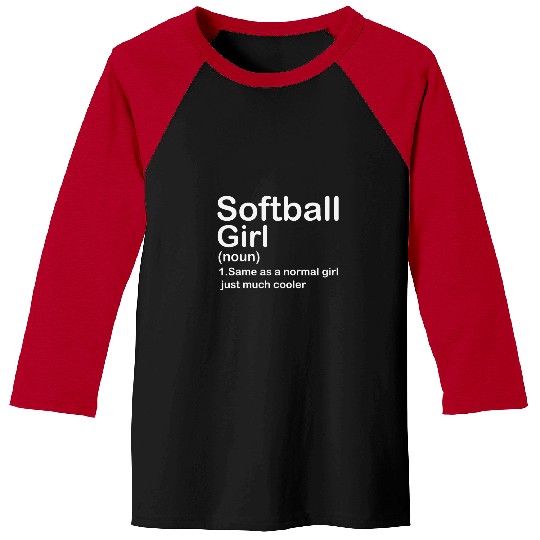 Sport Softball Girl Definition For Teen Girls Baseball Tees