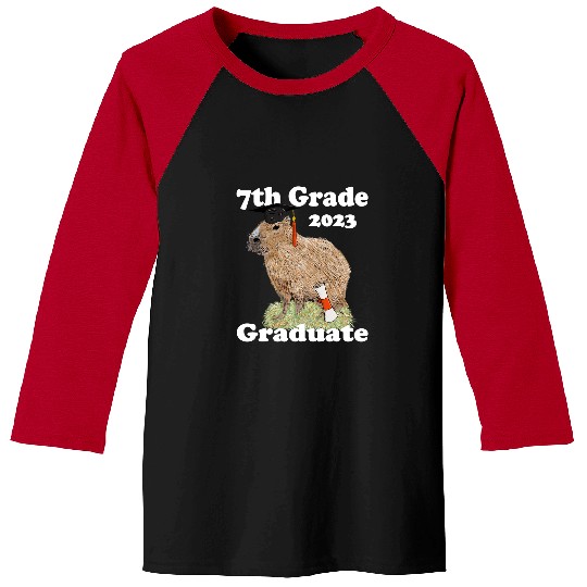 capybaras Mammal 7th Grade Graduation Class of capybaras Seventh Graduate Baseball Tees