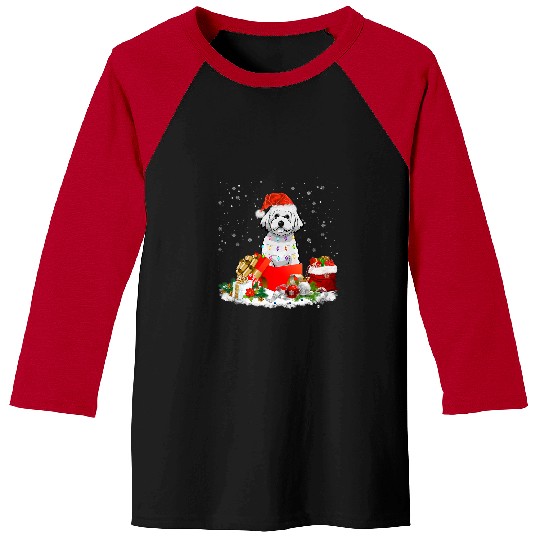 Bichon Pet Frise Funny Bichon Frise Dog Santa Hat Christmas Cute Tee Baseball Tees