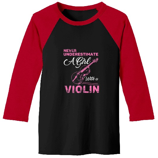 Funny Violin Orchestra Violinist Girls Women Gift Classical Music Violin Baseball Tees