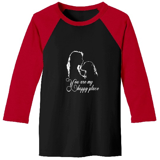 Golden Retriever Pet You are My Happy Place Golden Retriever dog Funny Baseball Tees