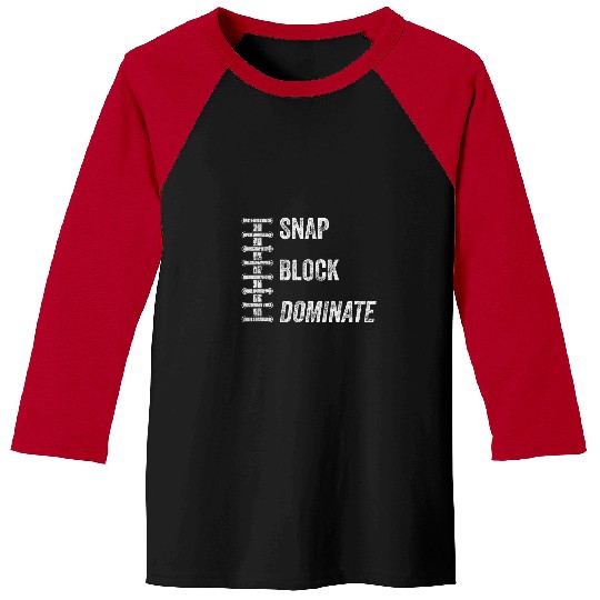 Sport American Football High School Football Offensive Line Block Dominate OL Player Baseball Tees
