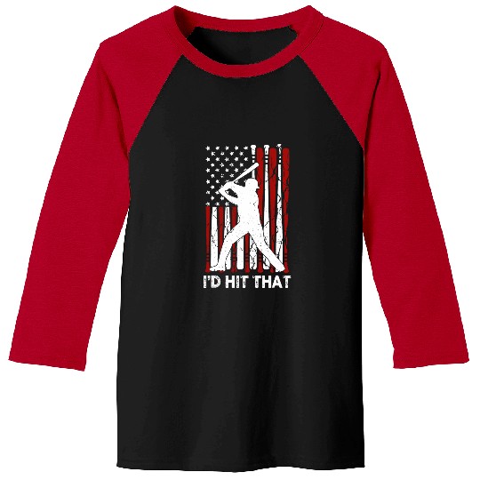 Sport Baseball American Flag Baseball Bat Id Hit That Kids Boy Men Vintage Baseball Tees