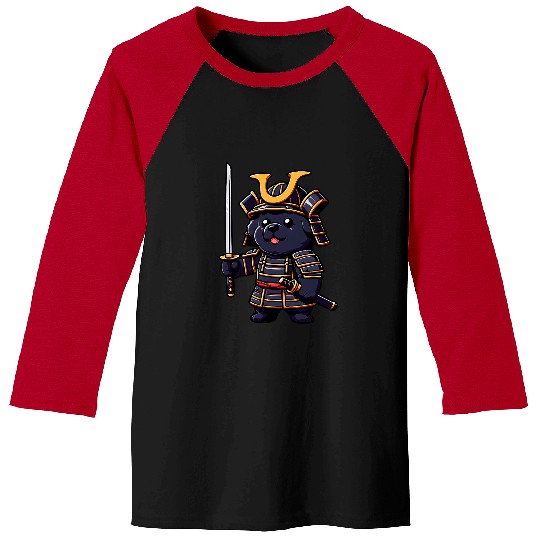 Newfoundland Pet Samurai Funny Japan Baseball Tees