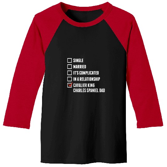 Cavalier Pet King Charles Spaniel Dad Funny Dog Father Baseball Tees