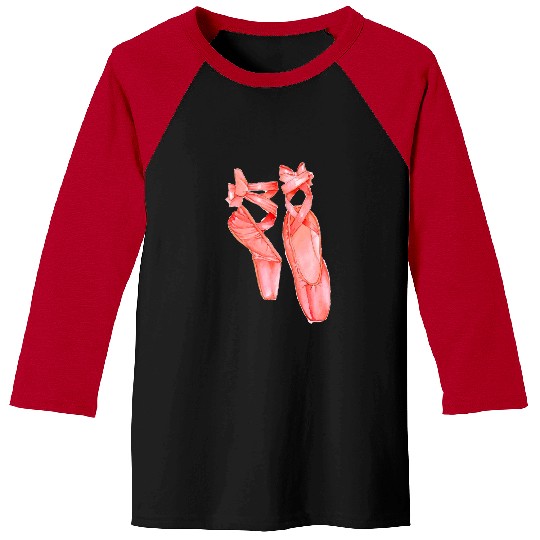 Ballet Ballerina Pointe Shoes Point Women Cute Dance Baseball Tees