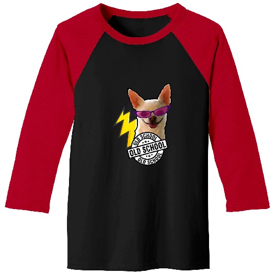 Chihuahua Pet in Oldschool tee i love my Baseball Tees