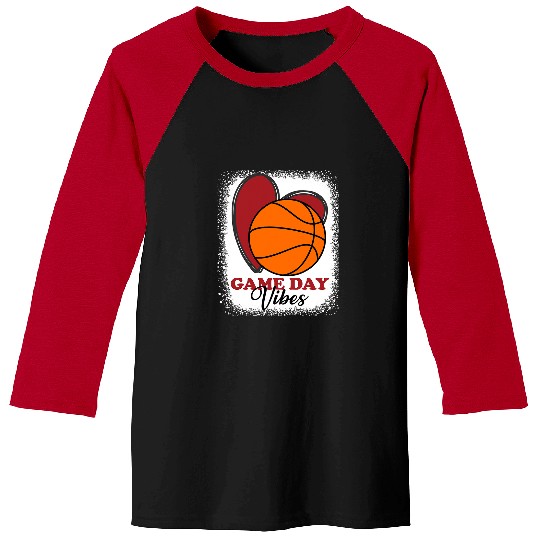 Funny Basketball Coachs Bleached basketball Game Day Vibes basketball Mom Game Day 73 Baseball Tees