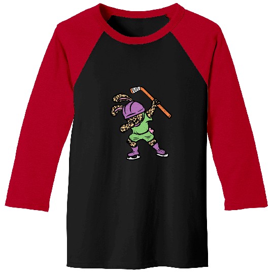 Sport Hockey Dabbings Bunny Hockey Player Easter Funny Sport Rabbit Spring Baseball Tees