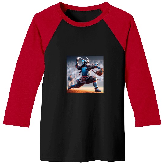 Sport Baseball A Samurai In Full Armor Professional Baseball Pitcher Baseball Tees