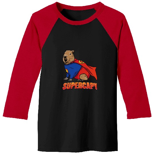 capybaras Mammal Supercapy capybaras Funny Capibara Baseball Tees