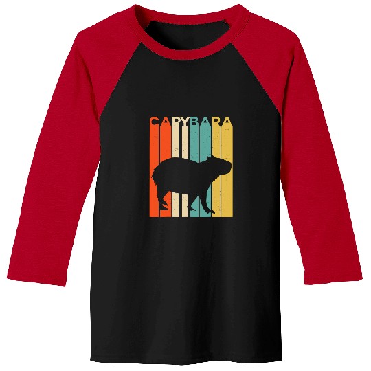 capybaras Mammal Retro capybaras Silhouette capybaras Lover Baseball Tees