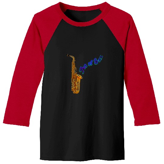 Funny Saxophone Art of Sax Smooth Jazz Saxophone Music Concert Baseball Tees