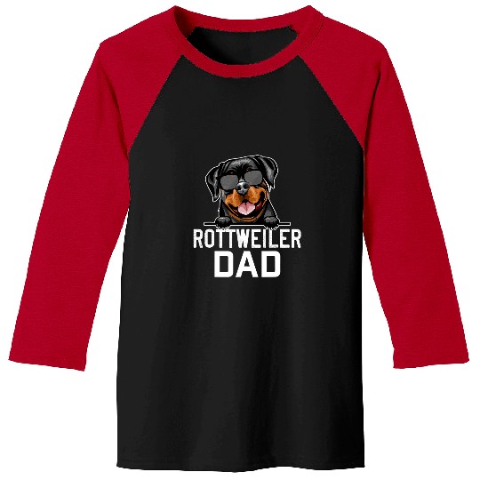 Rottweiler Pet Mens Rottweiler Dad Gift Funny Dog Dad Mens Rottie Baseball Tees