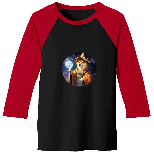 Shiba Inu Pet Wizard Funny Dog Magic 3 Baseball Tees