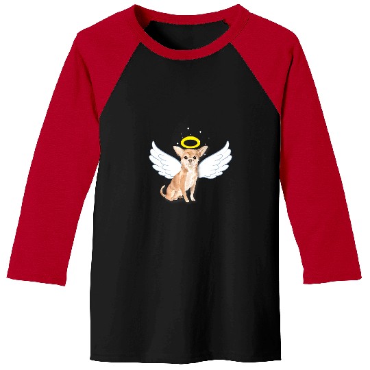 Chihuahua Pet Puppy Sweet Angel Wings 12 Baseball Tees