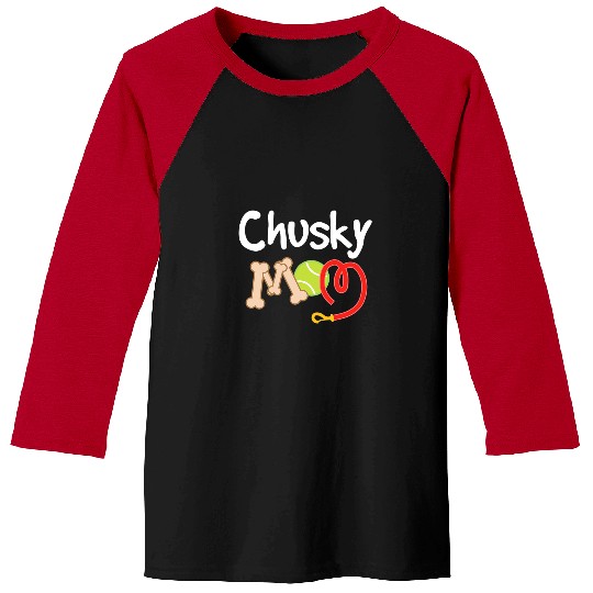 Husky Pet Chusky Mom Chow Chow Husky Baseball Tees