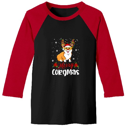 Corgi Pet Dog Merry Corgmas Cute Corgi xmass Pajamas Welsh Corgi Funny 252 Baseball Tees