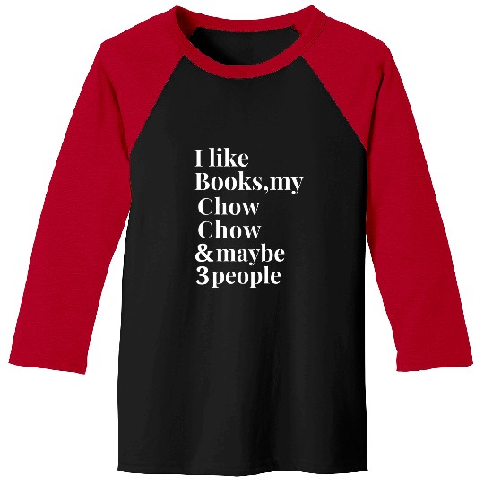 Chow Chow Pet Reading Book Chow Chow Funny Dog Owner Book Reader Baseball Tees