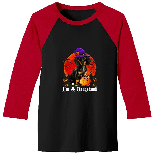 Dachshund Pet Funny Im A Dachshund Halloween Costume Dog Lover 50 Baseball Tees