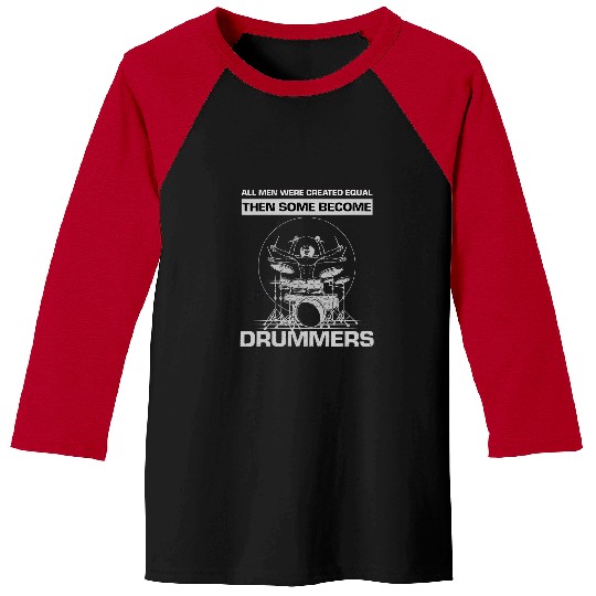 Funny Drummer Retro Drummer Festival Rock Music Drums Baseball Tees