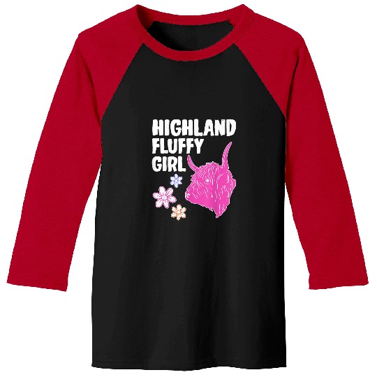 Scottish Cattle Hairy Cow Farmer Rancher Highland Cow Baseball Tees