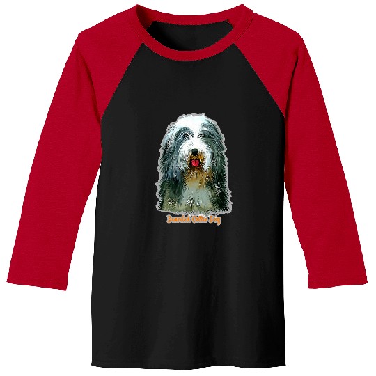 Bearded Collie Pet Face for Beardie Pet Owners Gift Baseball Tees
