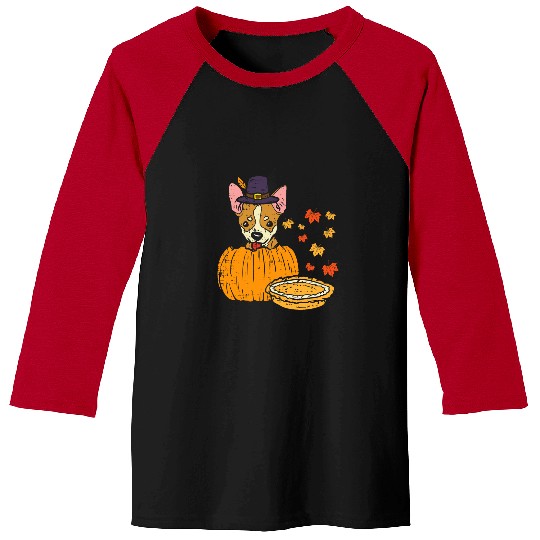 Chihuahua Pet Pilgrim Chihuahua Dog Pumpkin Pie Thanksgiving Mexican Baseball Tees