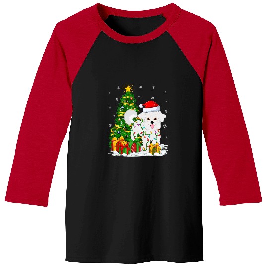 Bichon Pet Frise Lover Matching Santa Bichon Frise Christmas Baseball Tees