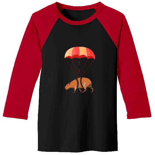 capybaras Mammal Skydiving Gift Parachuting capybaras for capybaras Lovers Baseball Tees