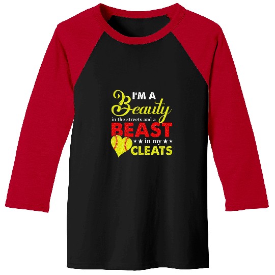 Sport Softball Beauty In The Street Beast In My Cleats Girls Softball Lover Baseball Tees