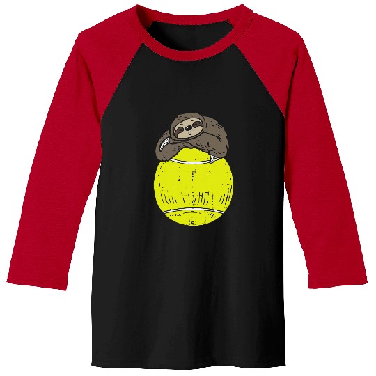 Sport Tennis On Tennis Ball Cute Lazy Player Coachs Men Women Kids Baseball Tees