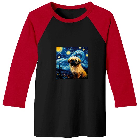 Pekingese Pet Starry Night For Dog Mom Baseball Tees