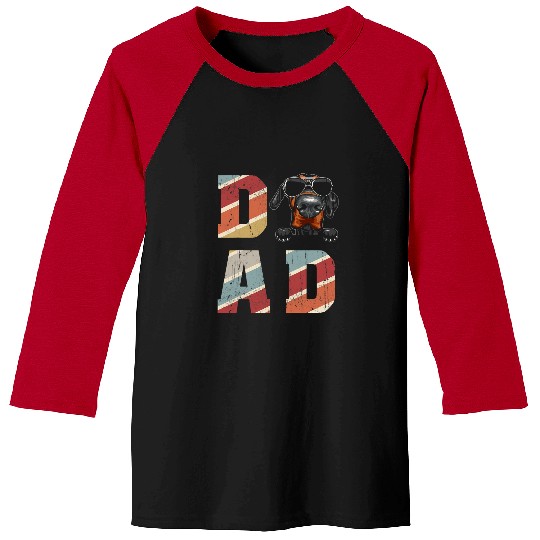 Doberman Pet Pinscher Dad Cool for Dog Dad Retro Vintage Baseball Tees